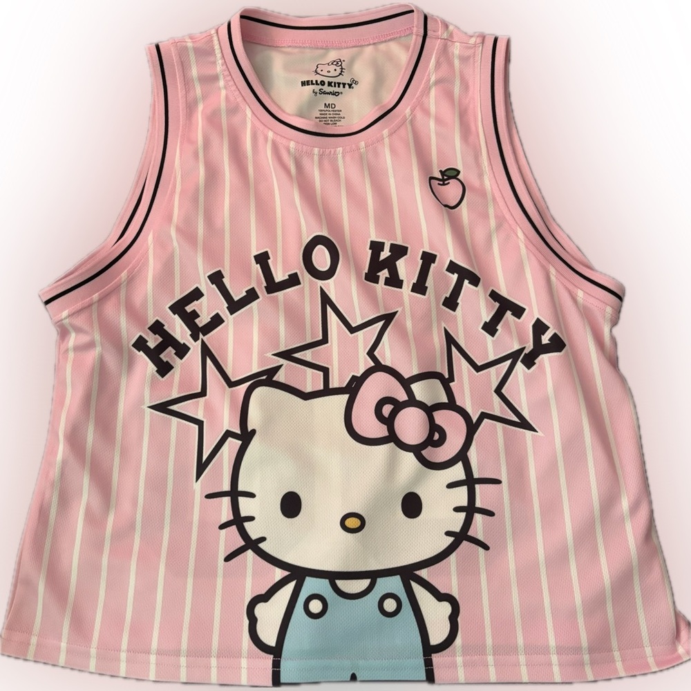 Pink Hello Kitty Cropped Jersey - NWOT
